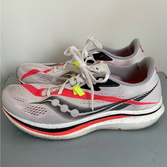 Saucony Endorphin Pro 2 Men’s Running Shoes Sneakers White in Hot Streak 11.5 - Picture 3 of 12